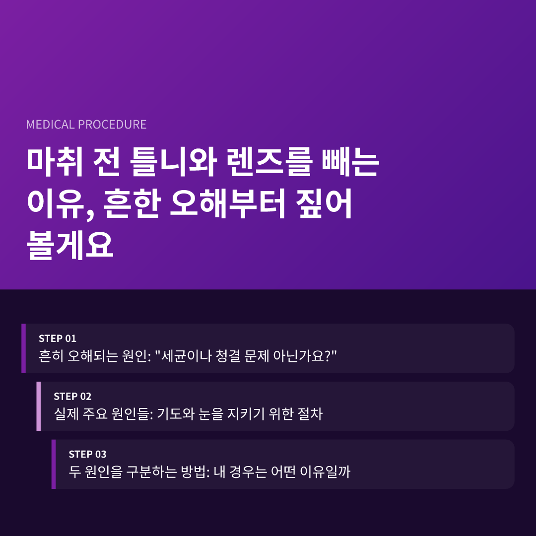 마취 전 틀니와 렌즈를 빼는 이유, 흔한 오해부터 짚어 볼게요 - 마취 전 틀니와 렌즈를 빼는 이유