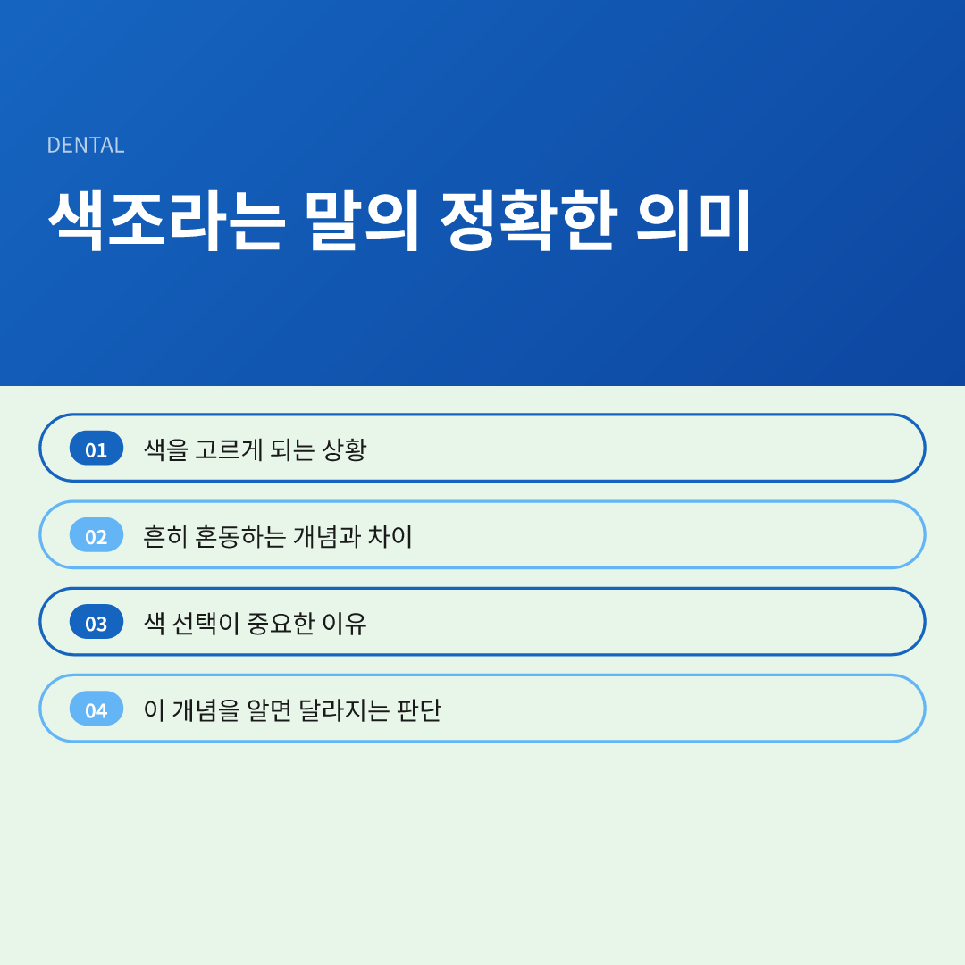 색조라는 말의 정확한 의미
