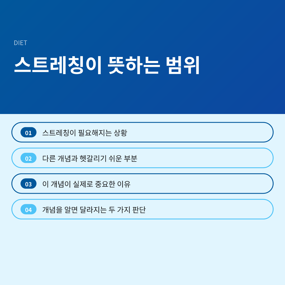 스트레칭이 뜻하는 범위