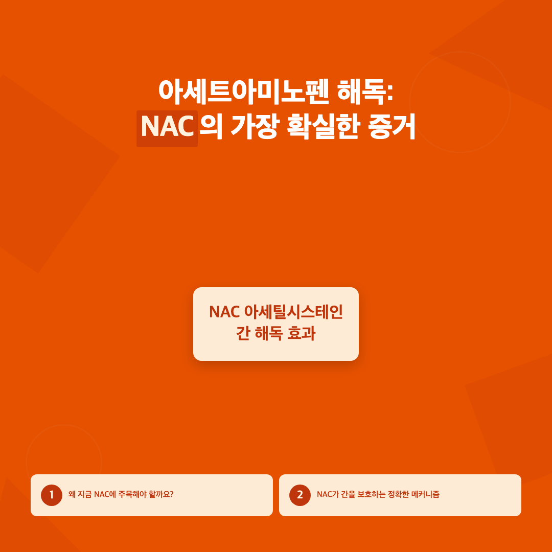 NAC 아세틸시스테인 간 해독 효과: 연구로 본 작용과 복용 기준 이미지 3