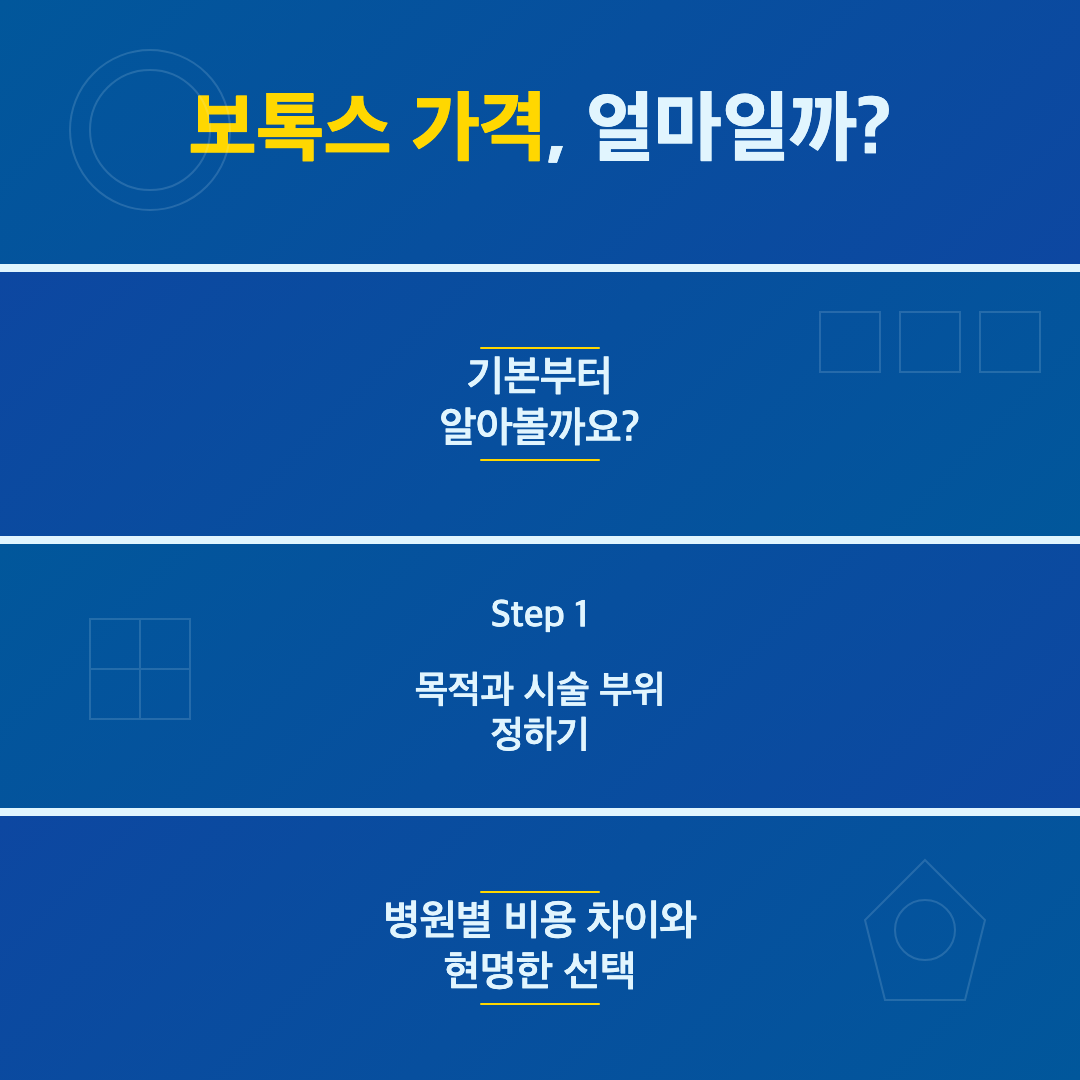 이 가이드로 배울 수 있는 것 - 보톡스 가격 평균 얼마