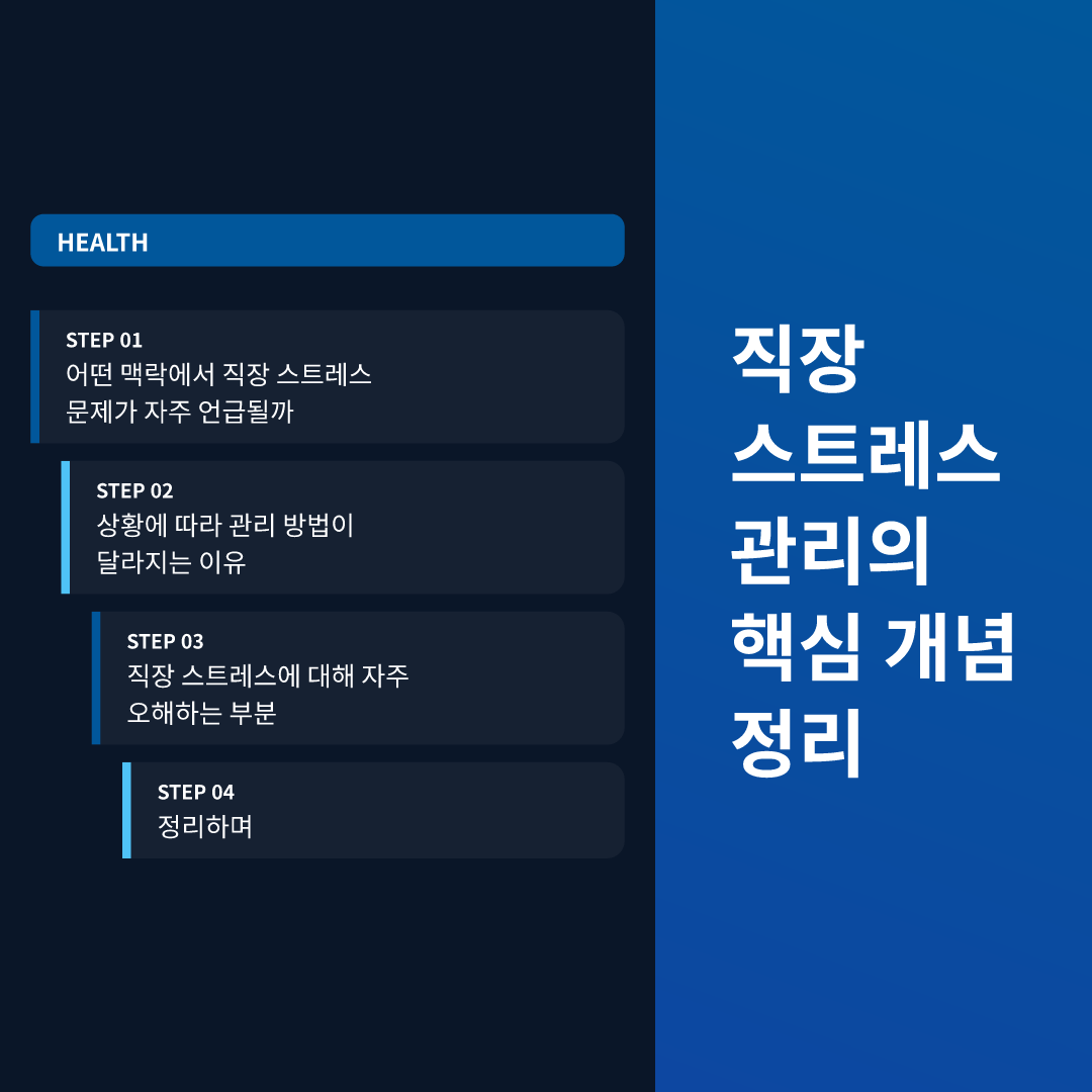직장 스트레스 관리의 핵심 개념 정리