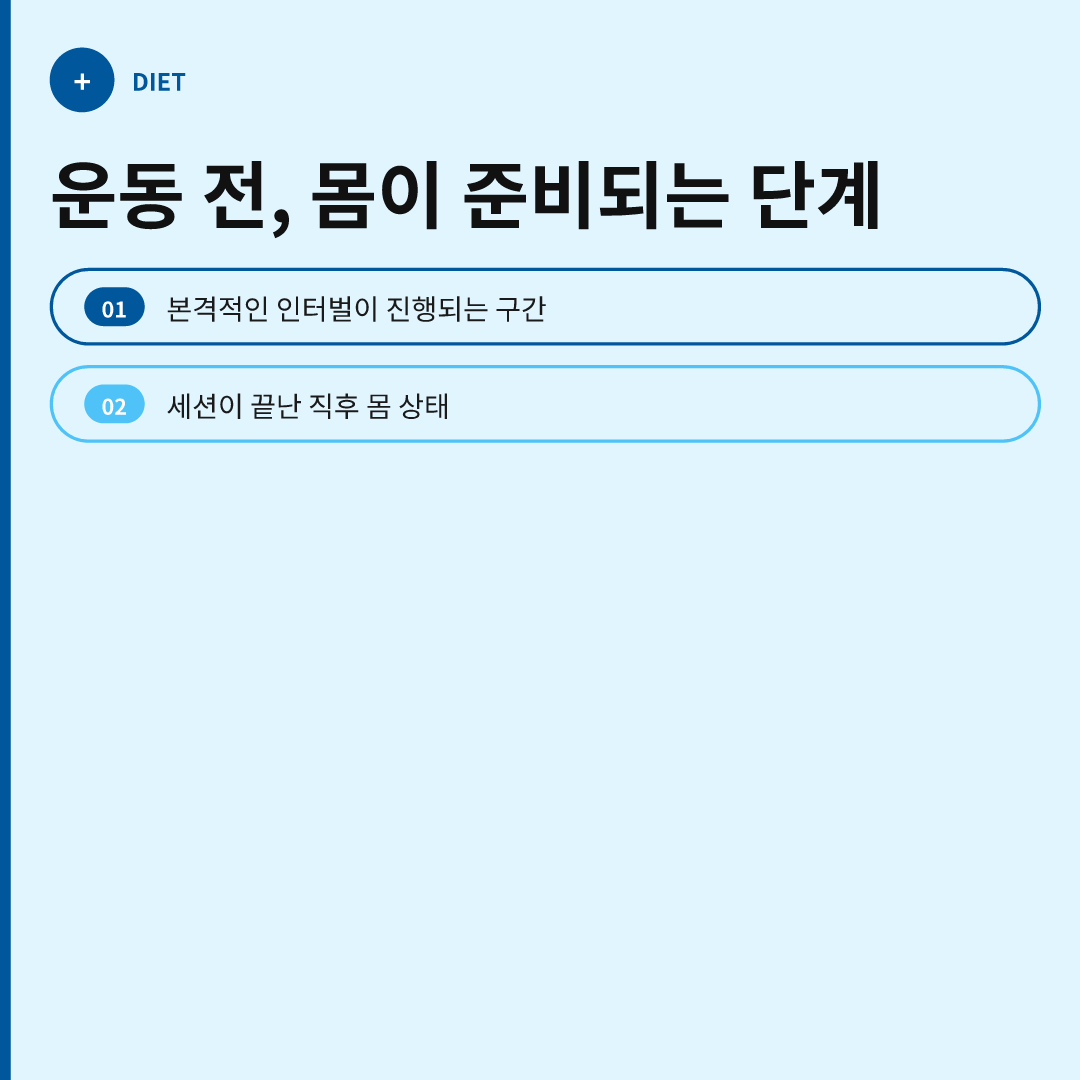 운동 전, 몸이 준비되는 단계 - HIIT 운동 칼로리 소모
