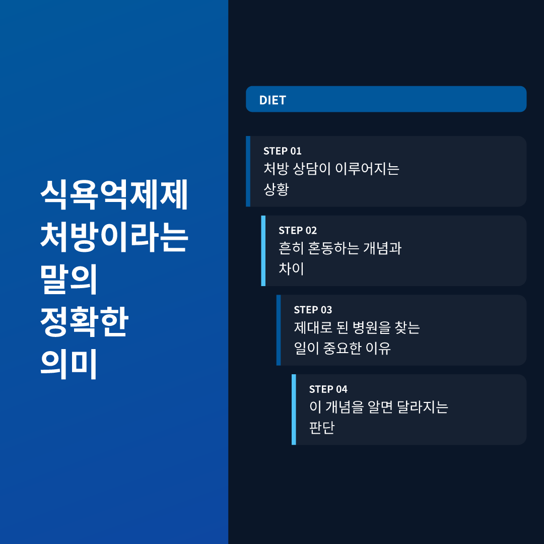 식욕억제제 처방이라는 말의 정확한 의미