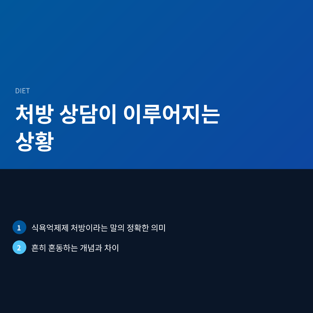 처방 상담이 이루어지는 상황