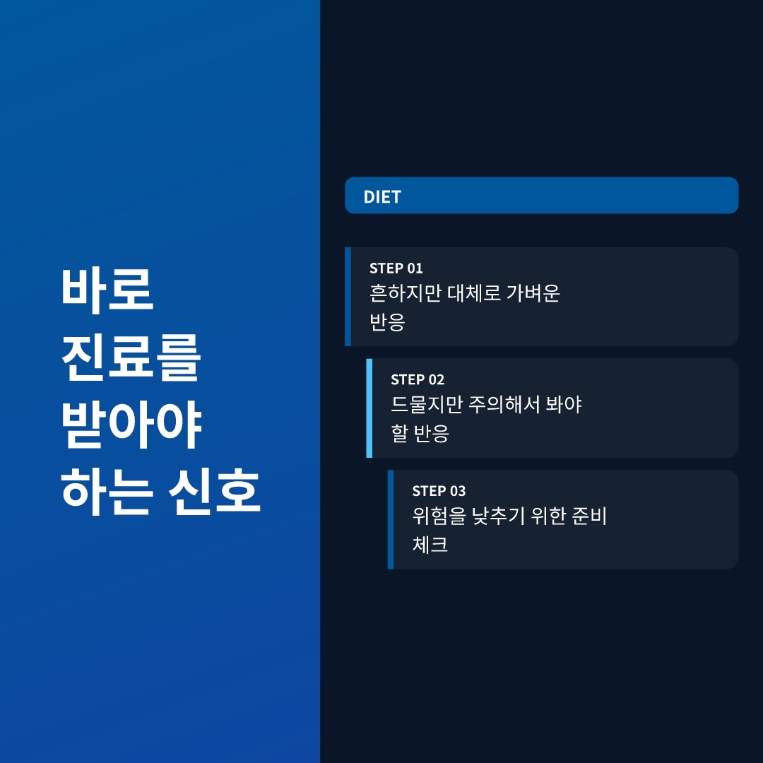 바로 진료를 받아야 하는 신호