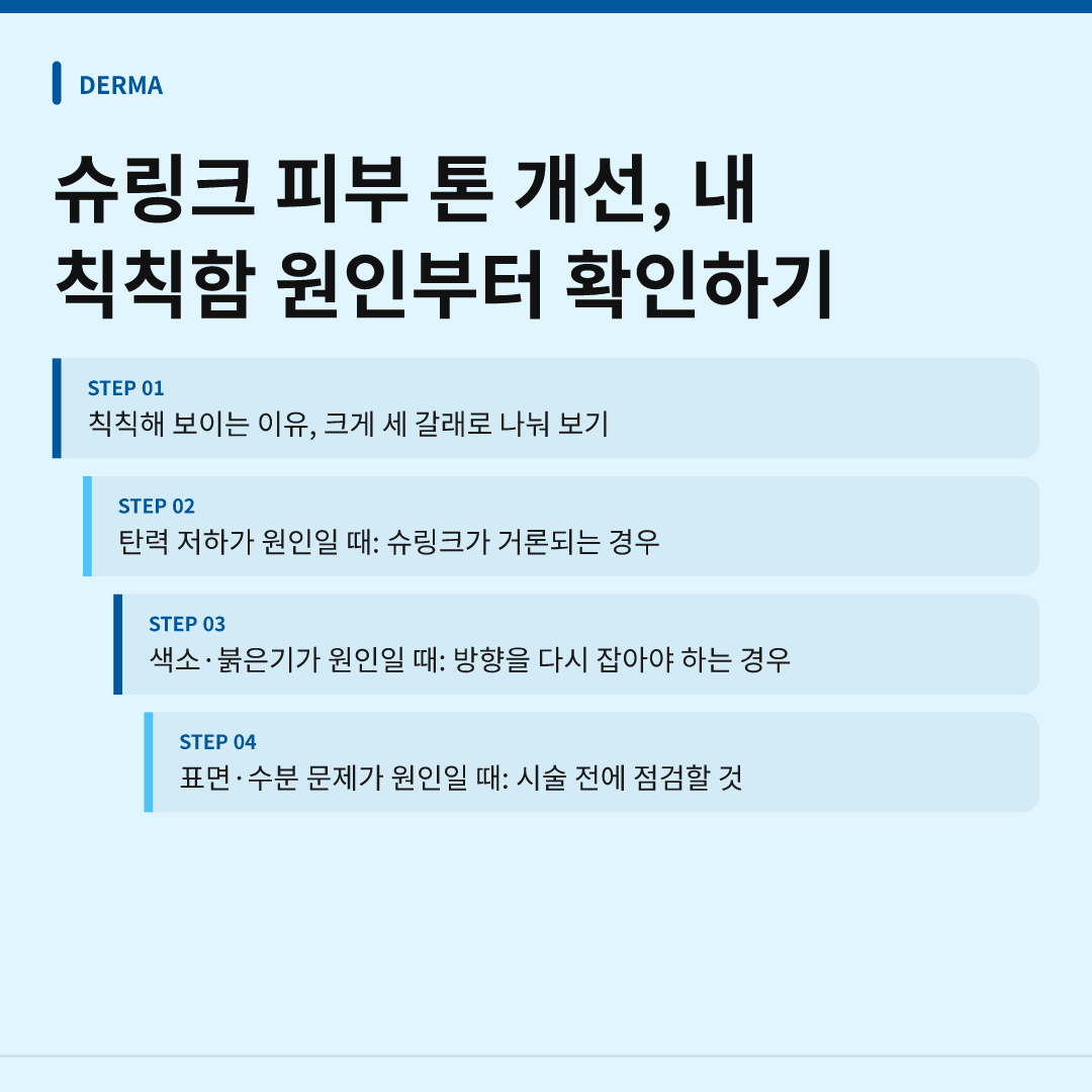 슈링크 피부 톤 개선, 내 칙칙함 원인부터 확인하기 - 슈링크 피부 톤 개선