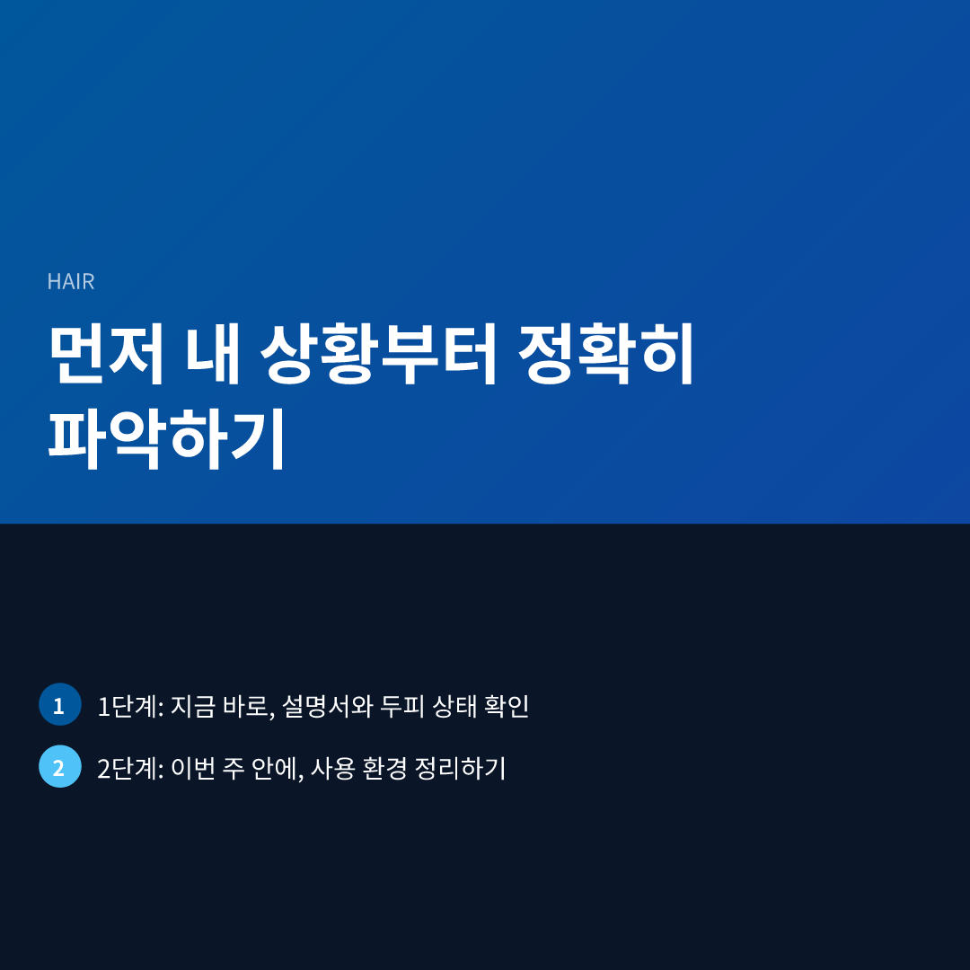 먼저 내 상황부터 정확히 파악하기