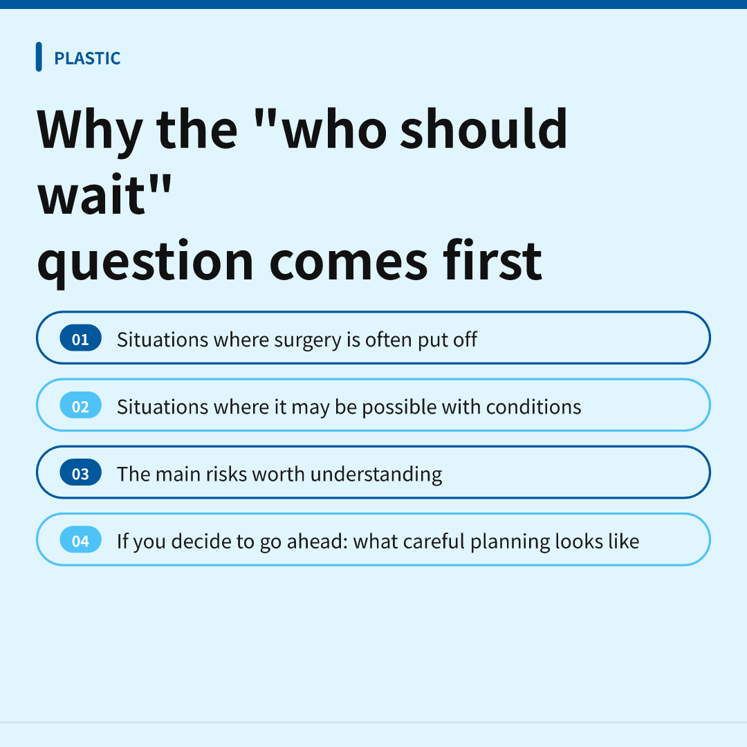 Why the "who should wait" question comes first