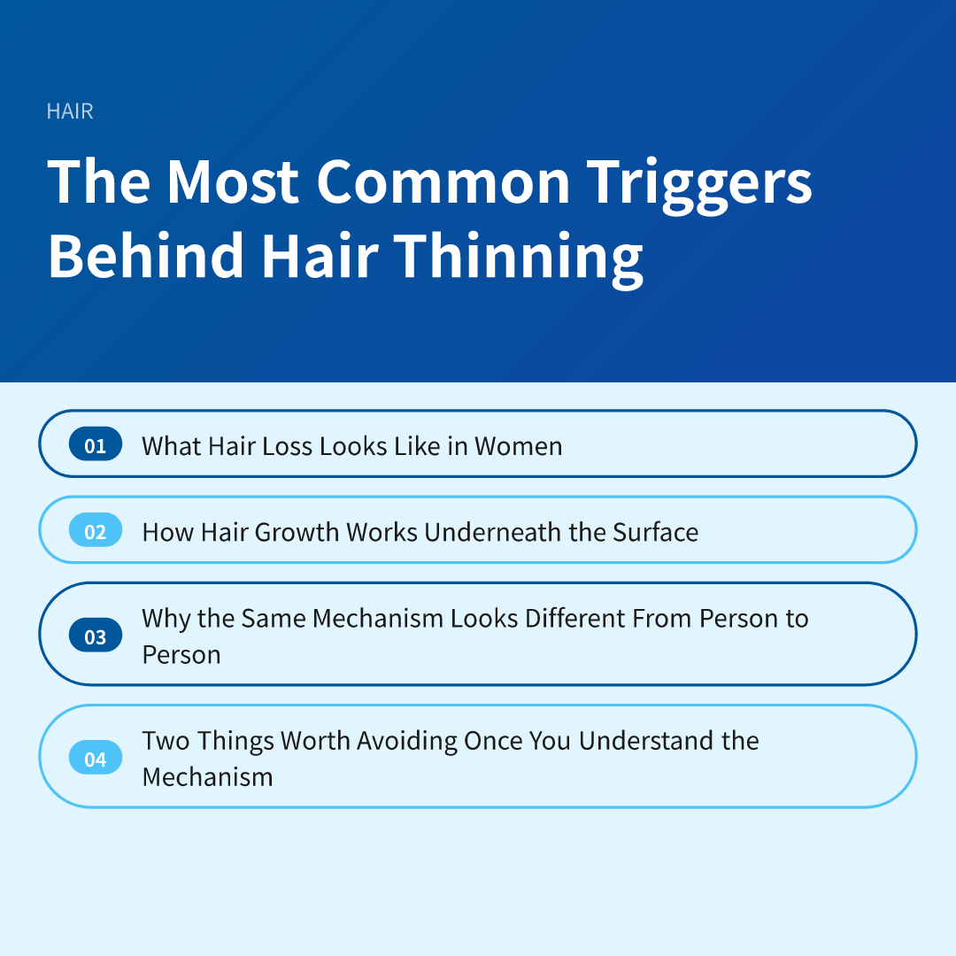 The Most Common Triggers Behind Hair Thinning