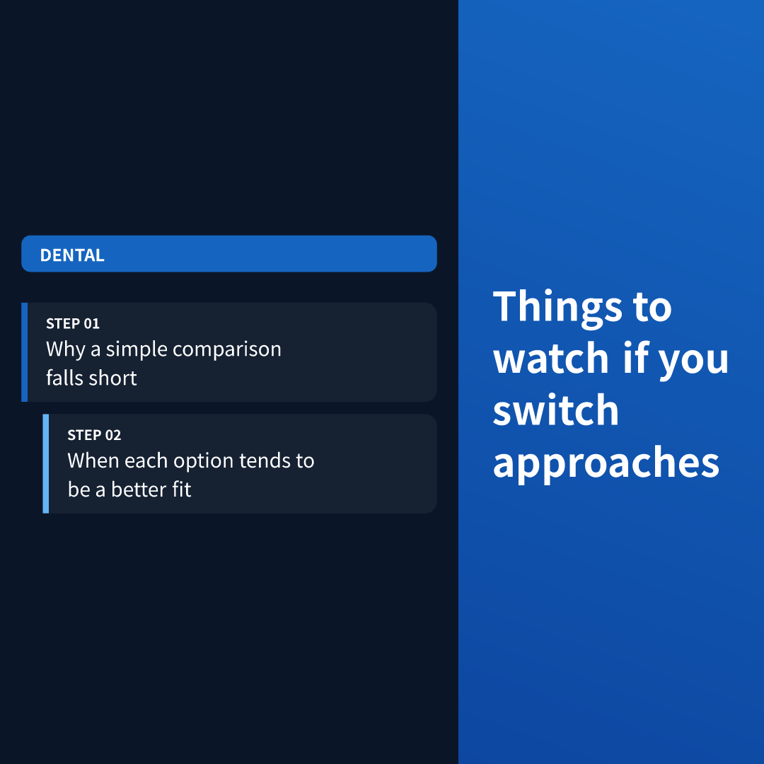 Things to watch if you switch approaches