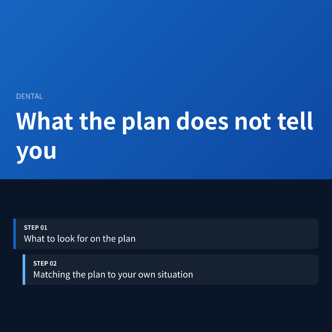 What the plan does not tell you