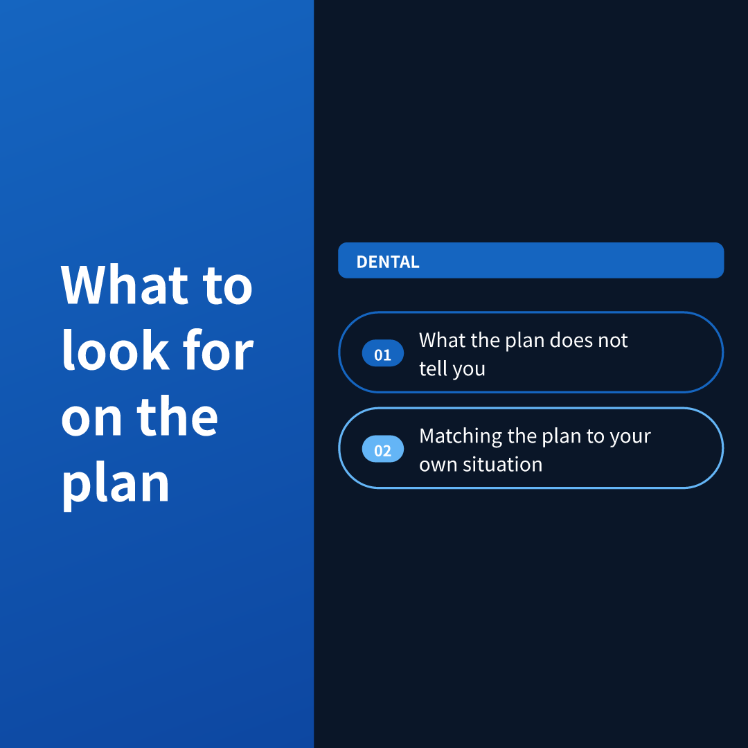 What to look for on the plan