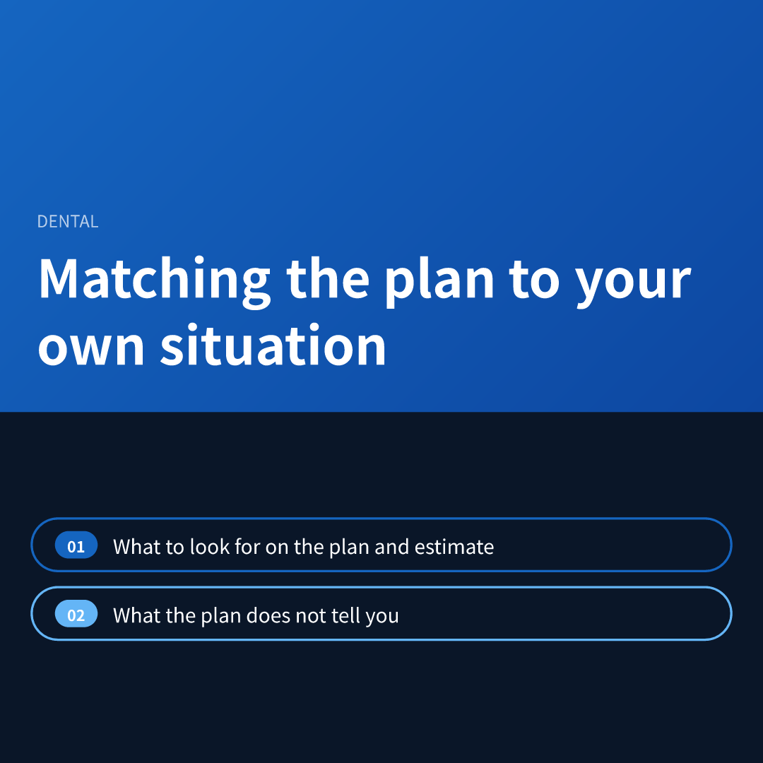 Matching the plan to your own situation
