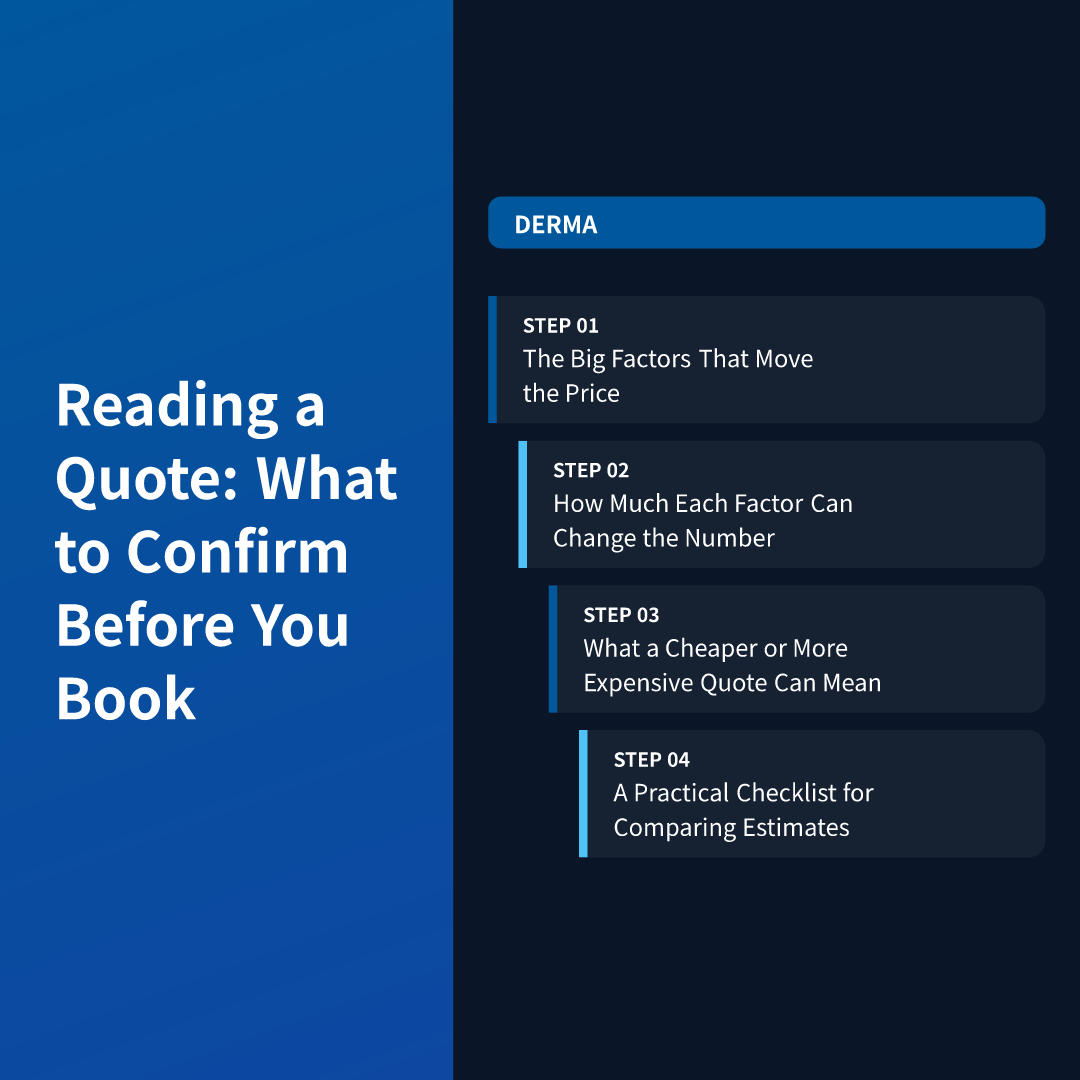 Reading a Quote: What to Confirm Before You Book