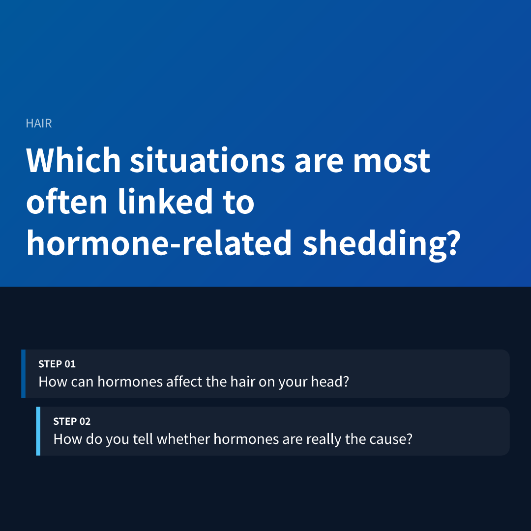 Which situations are most often linked to hormone-related shedding?