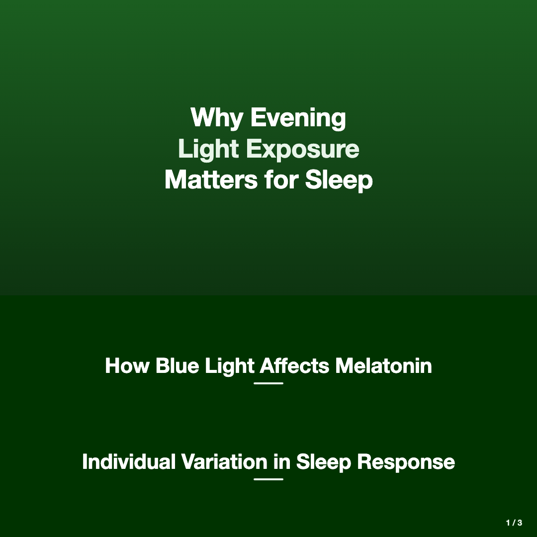 Why Evening Light Exposure Matters for Sleep - blue light and sleep quality