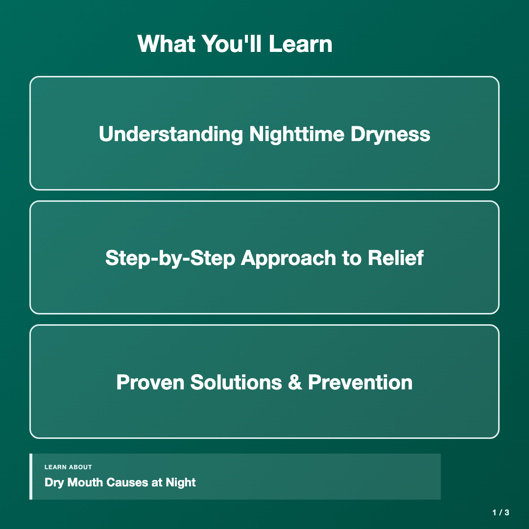 What You'll Learn in This Resource - dry mouth causes at night