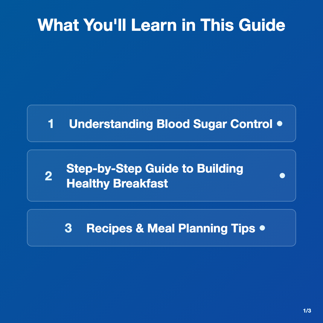What You'll Learn in This Guide - healthy breakfast for blood sugar