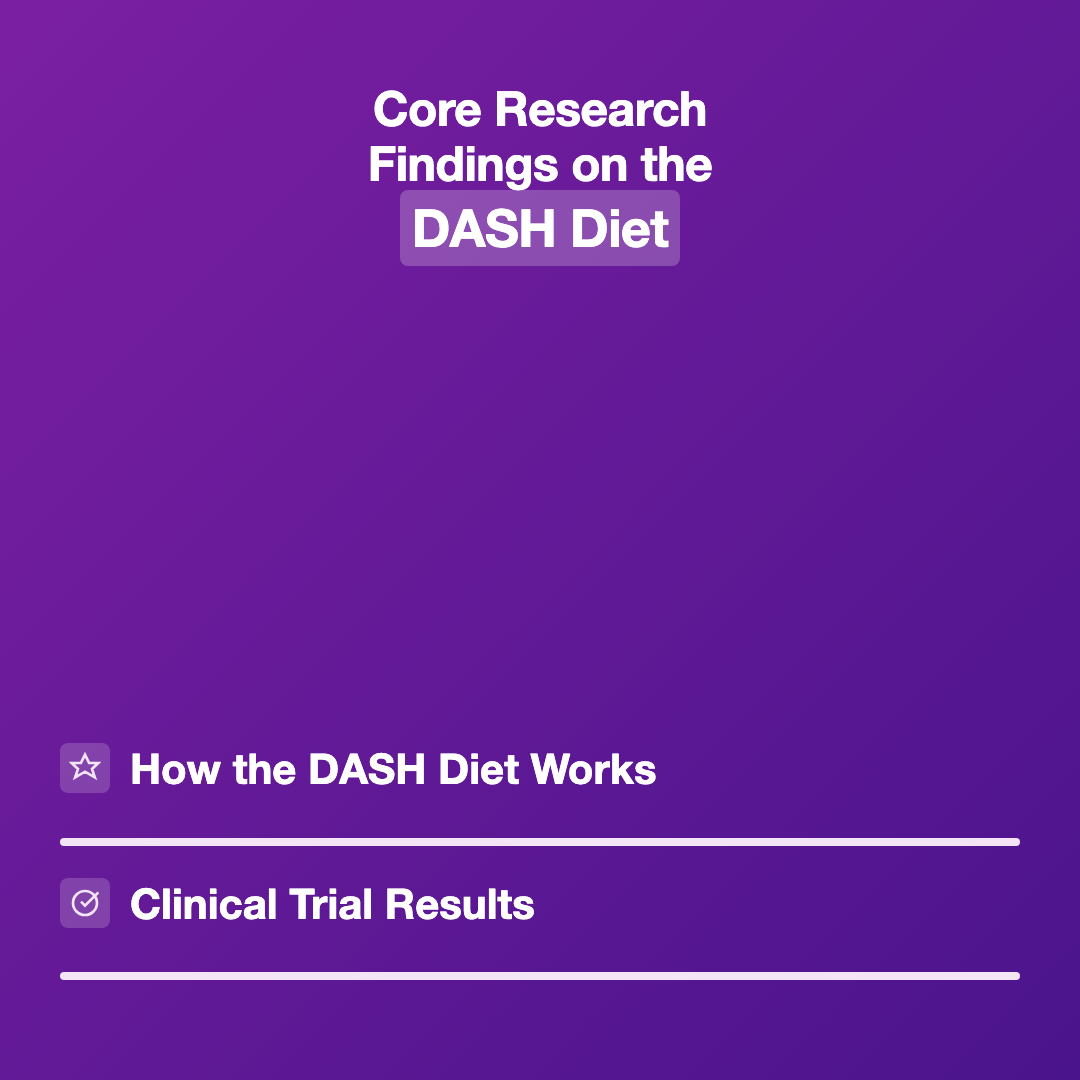 Core Research Findings on the DASH Diet - dash diet for beginners