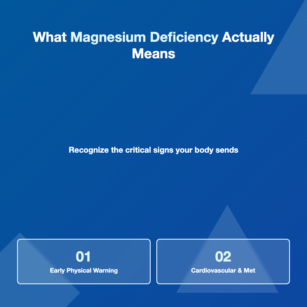 What Magnesium Deficiency Actually Means - magnesium deficiency signs