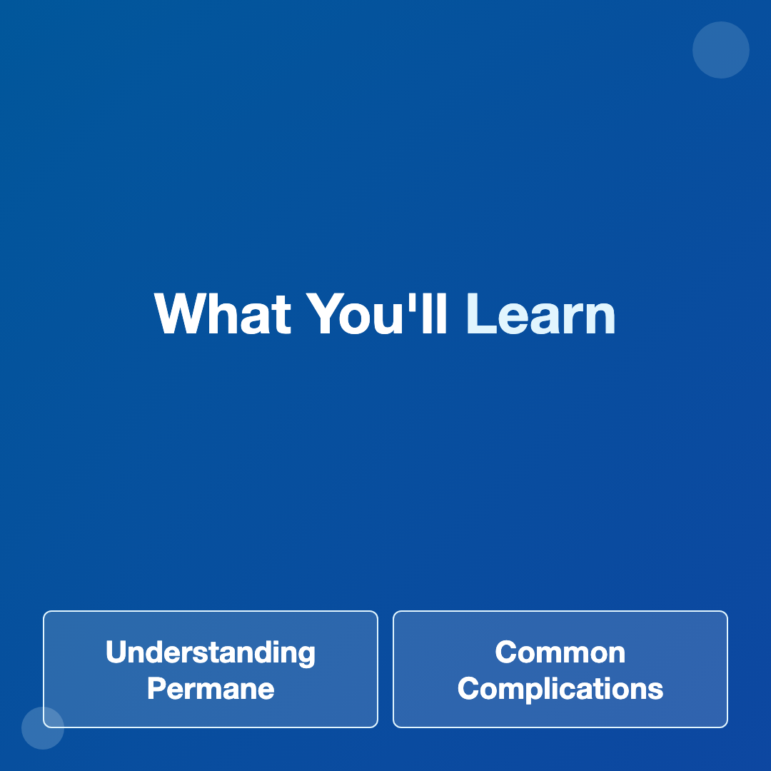 What You'll Learn - permanent filler risks complications