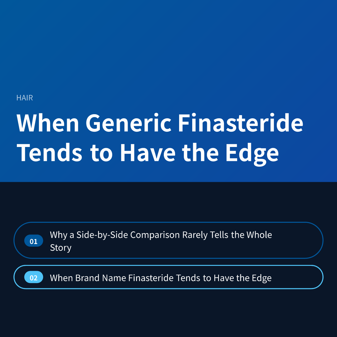 When Generic Finasteride Tends to Have the Edge