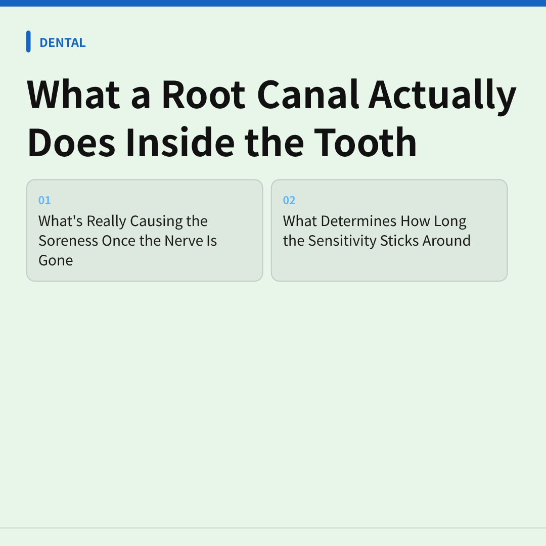 What a Root Canal Actually Does Inside the Tooth - root canal tooth sensitivity after