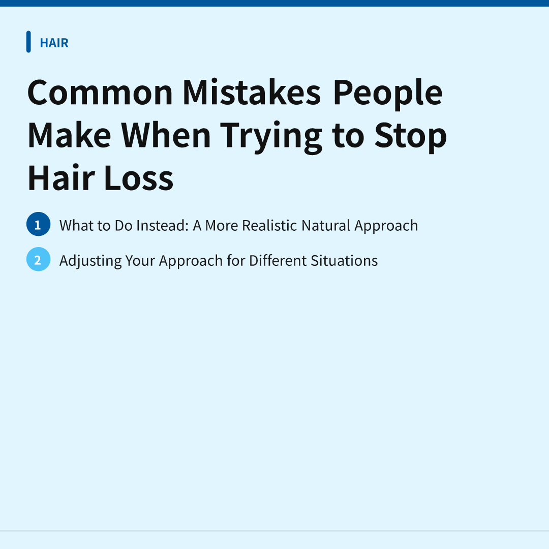 Common Mistakes People Make When Trying to Stop Hair Loss - how to stop hair loss naturally