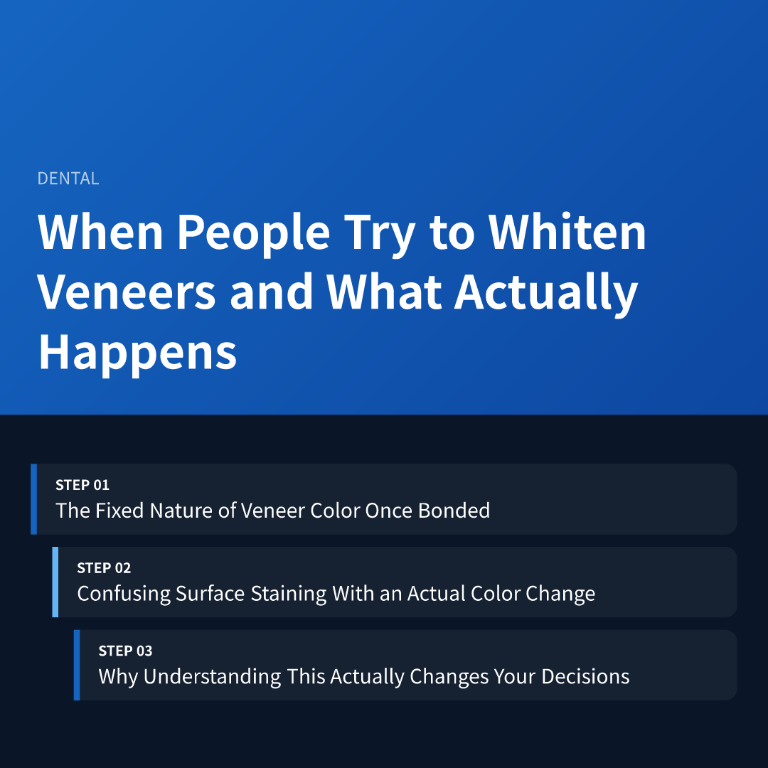 When People Try to Whiten Veneers and What Actually Happens