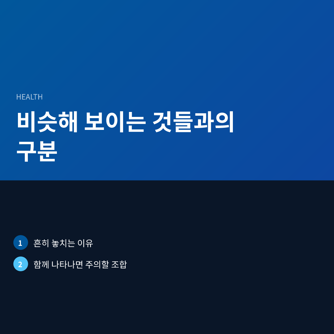 비슷해 보이는 것들과의 구분
