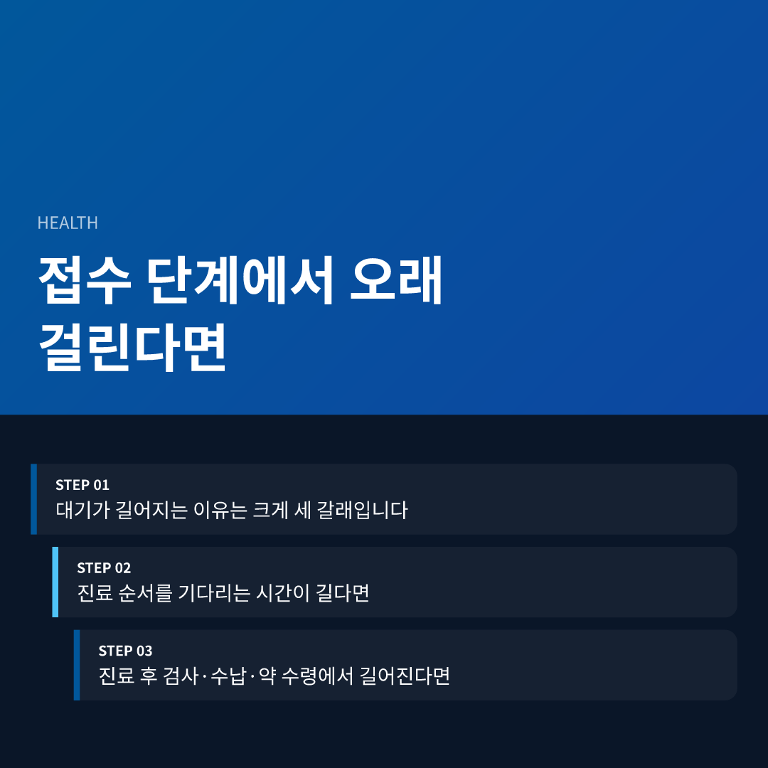 접수 단계에서 오래 걸린다면