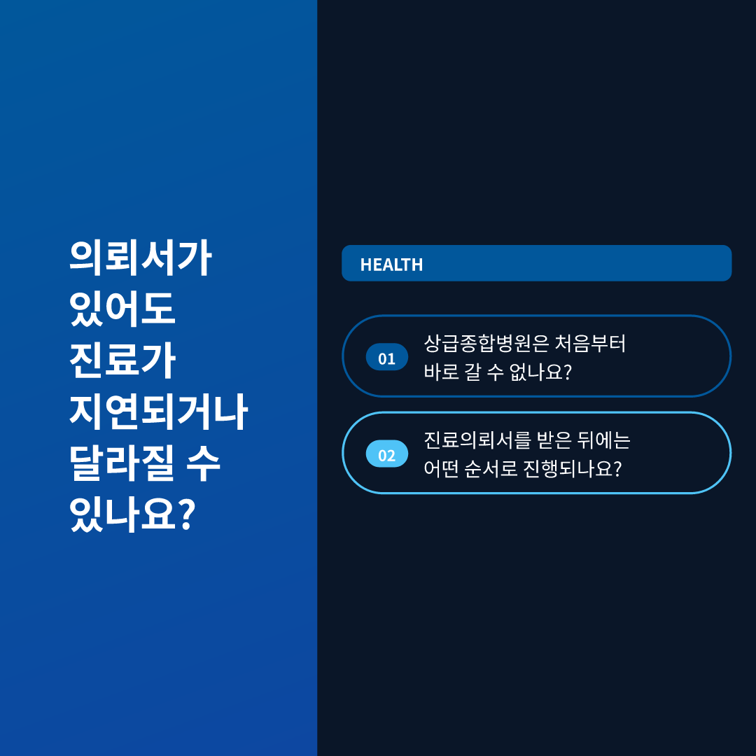 의뢰서가 있어도 진료가 지연되거나 달라질 수 있나요?
