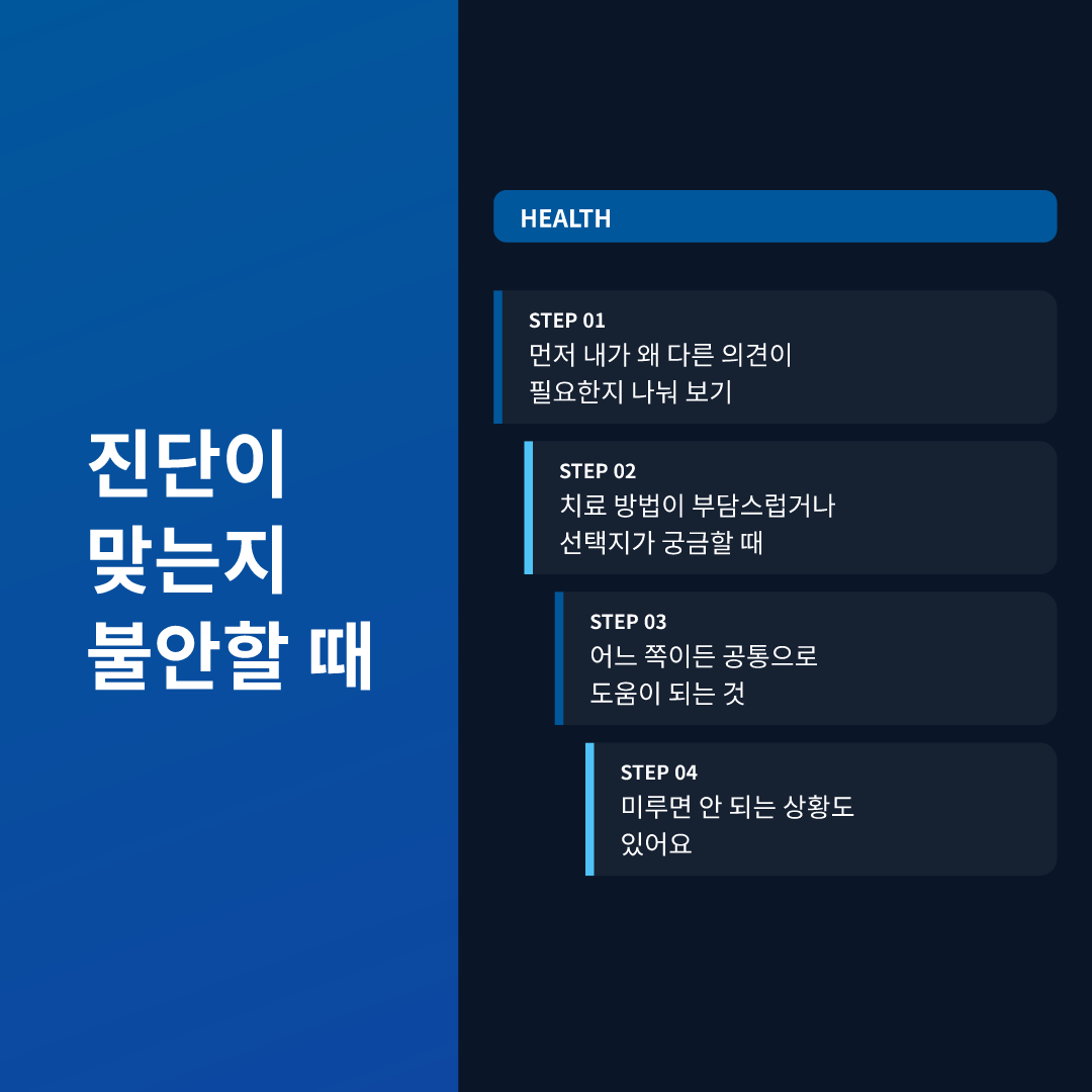 진단이 맞는지 불안할 때
