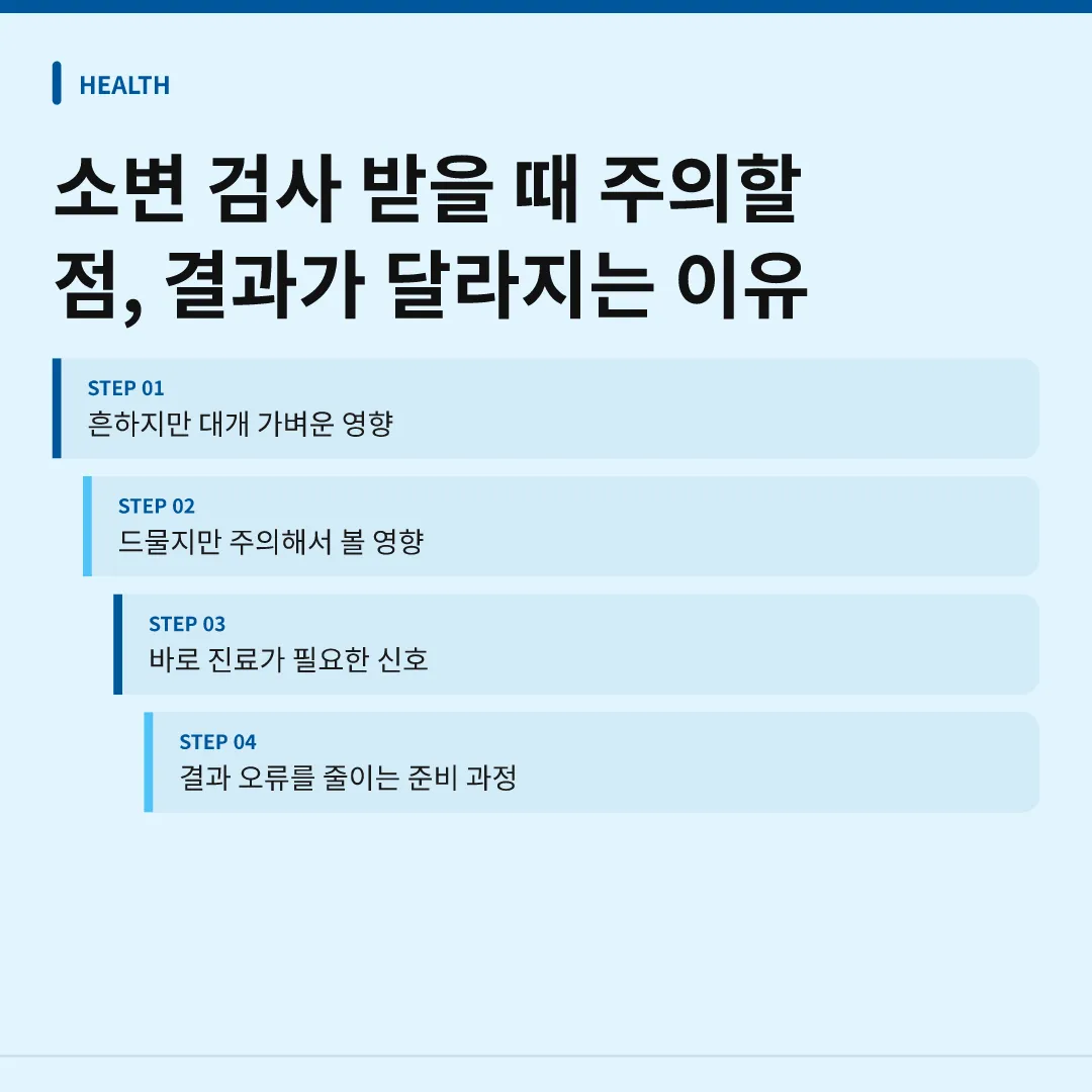 소변 검사 받을 때 주의할 점, 결과가 달라지는 이유 - 소변 검사 받을 때 주의할 점