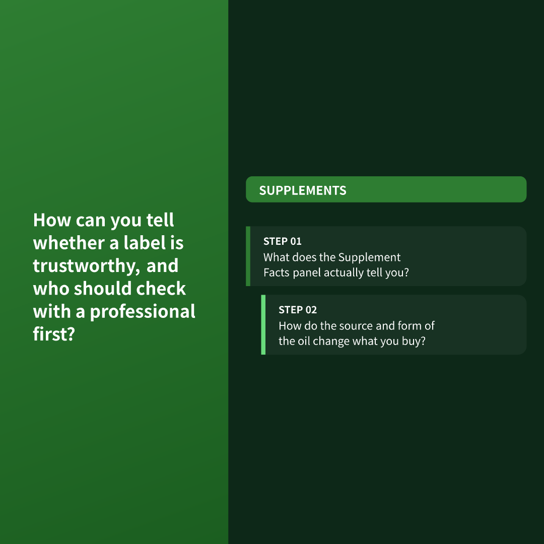 How can you tell whether a label is trustworthy, and who should check with a professional first?