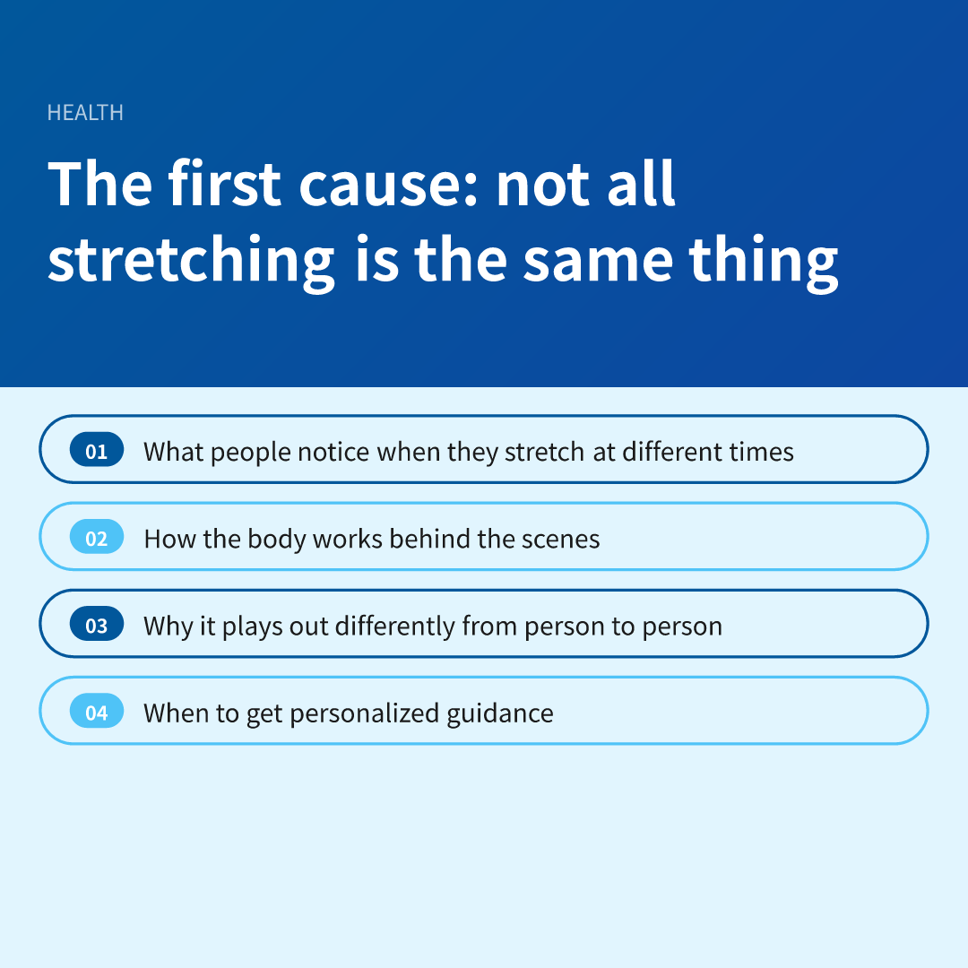 The first cause: not all stretching is the same thing