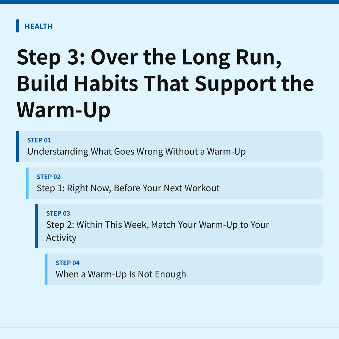 Step 3: Over the Long Run, Build Habits That Support the Warm-Up
