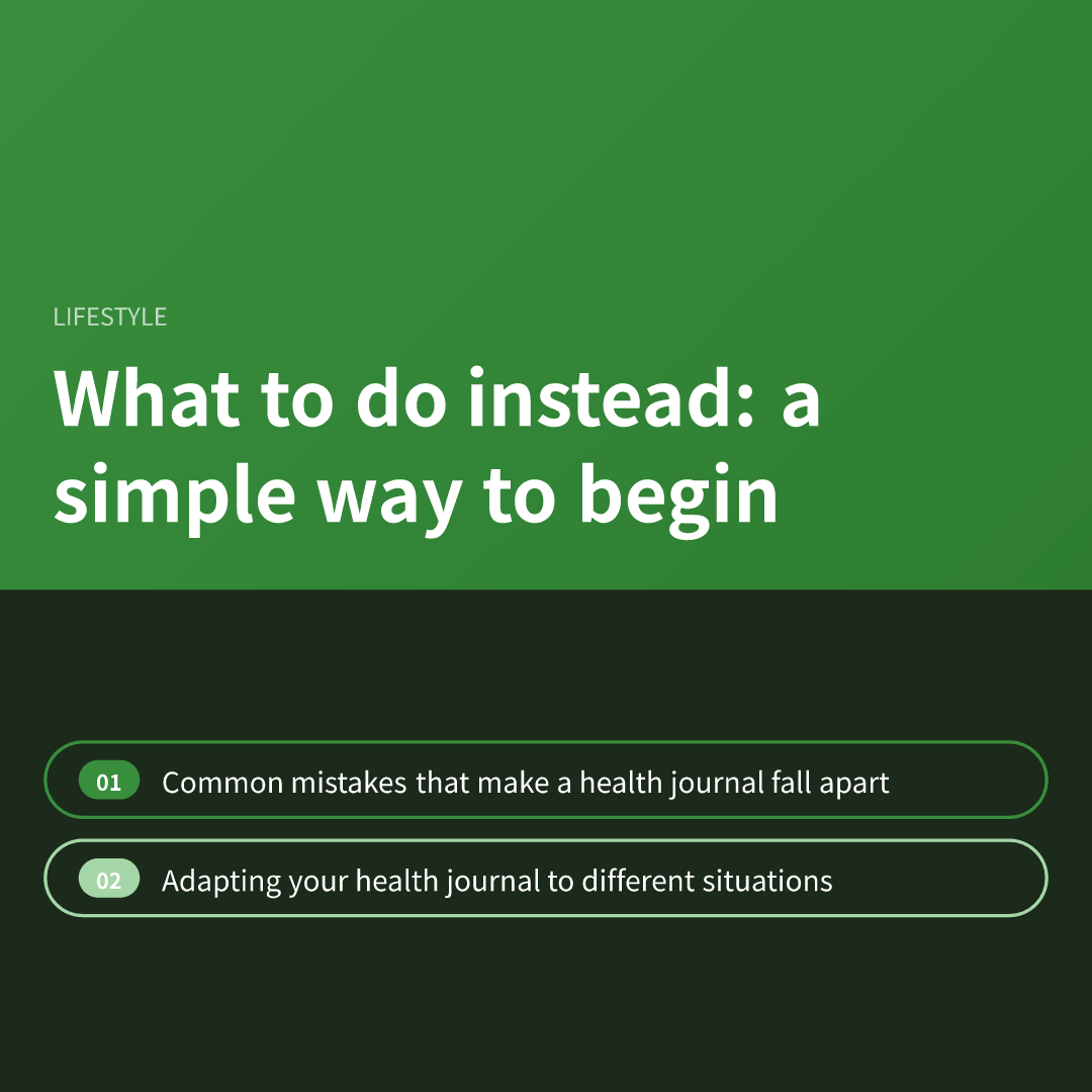 What to do instead: a simple way to begin