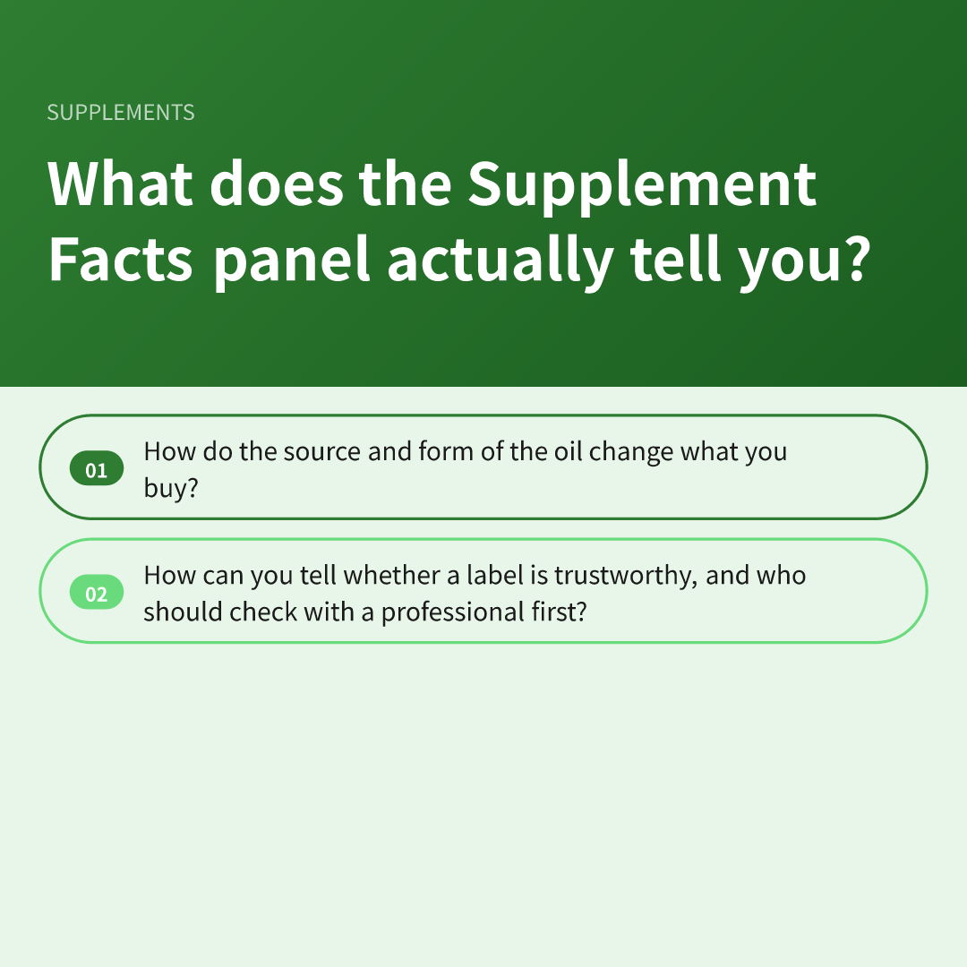 What does the Supplement Facts panel actually tell you?