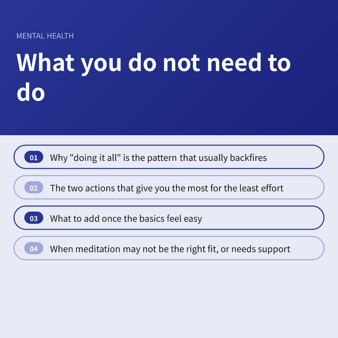 What you do not need to do