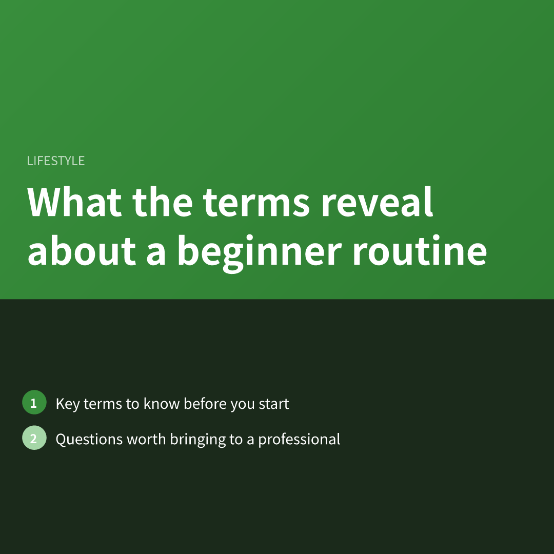 What the terms reveal about a beginner routine