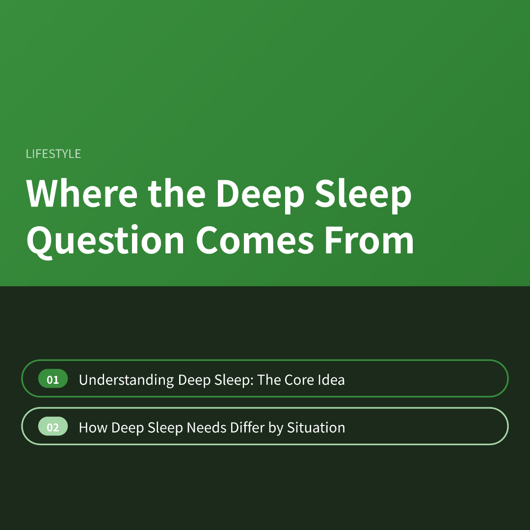 Where the Deep Sleep Question Comes From