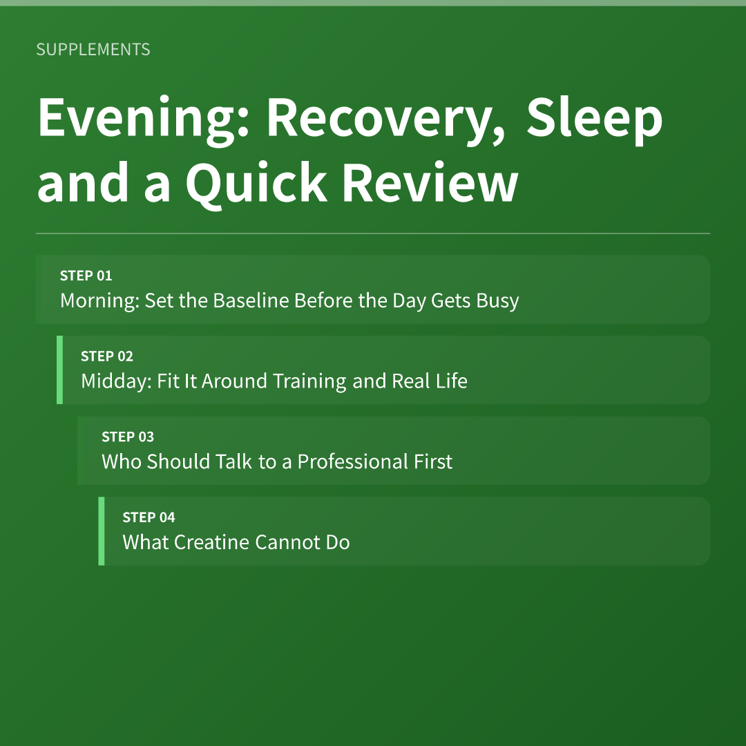 Evening: Recovery, Sleep and a Quick Review