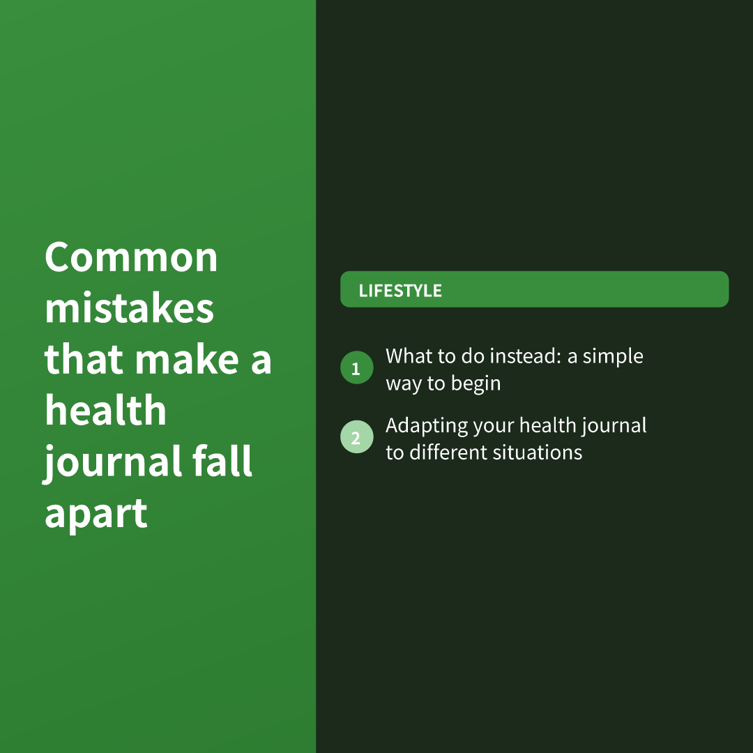 Common mistakes that make a health journal fall apart