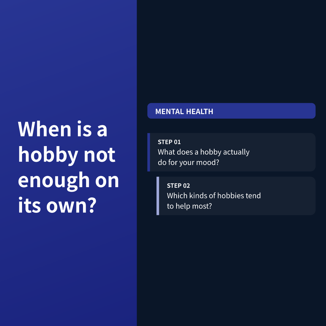When is a hobby not enough on its own?