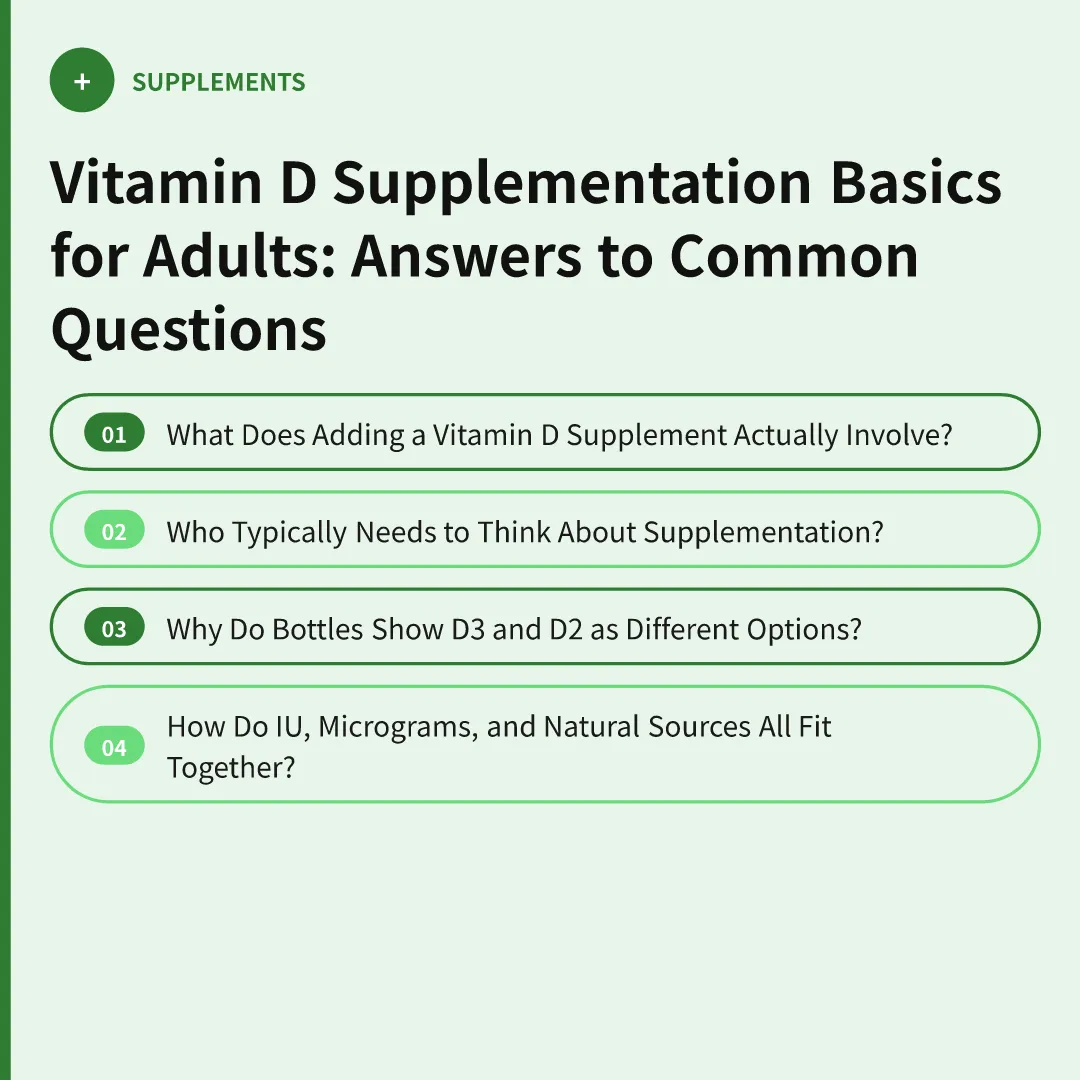 Vitamin D Supplementation Basics for Adults: Answers to Common Questions - vitamin d supplementation basics for adults