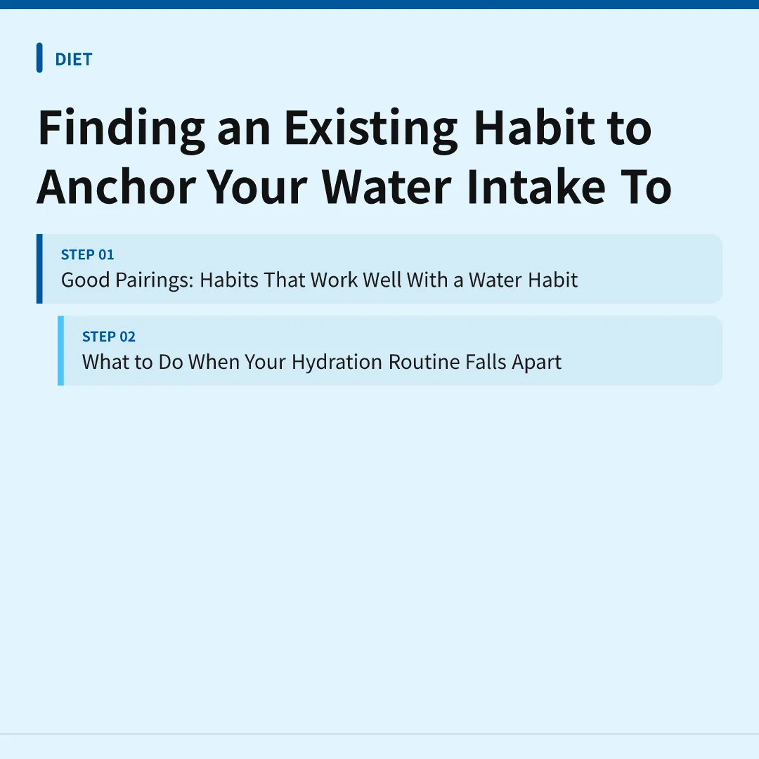 Finding an Existing Habit to Anchor Your Water Intake To - hydration goals how much water is enough daily