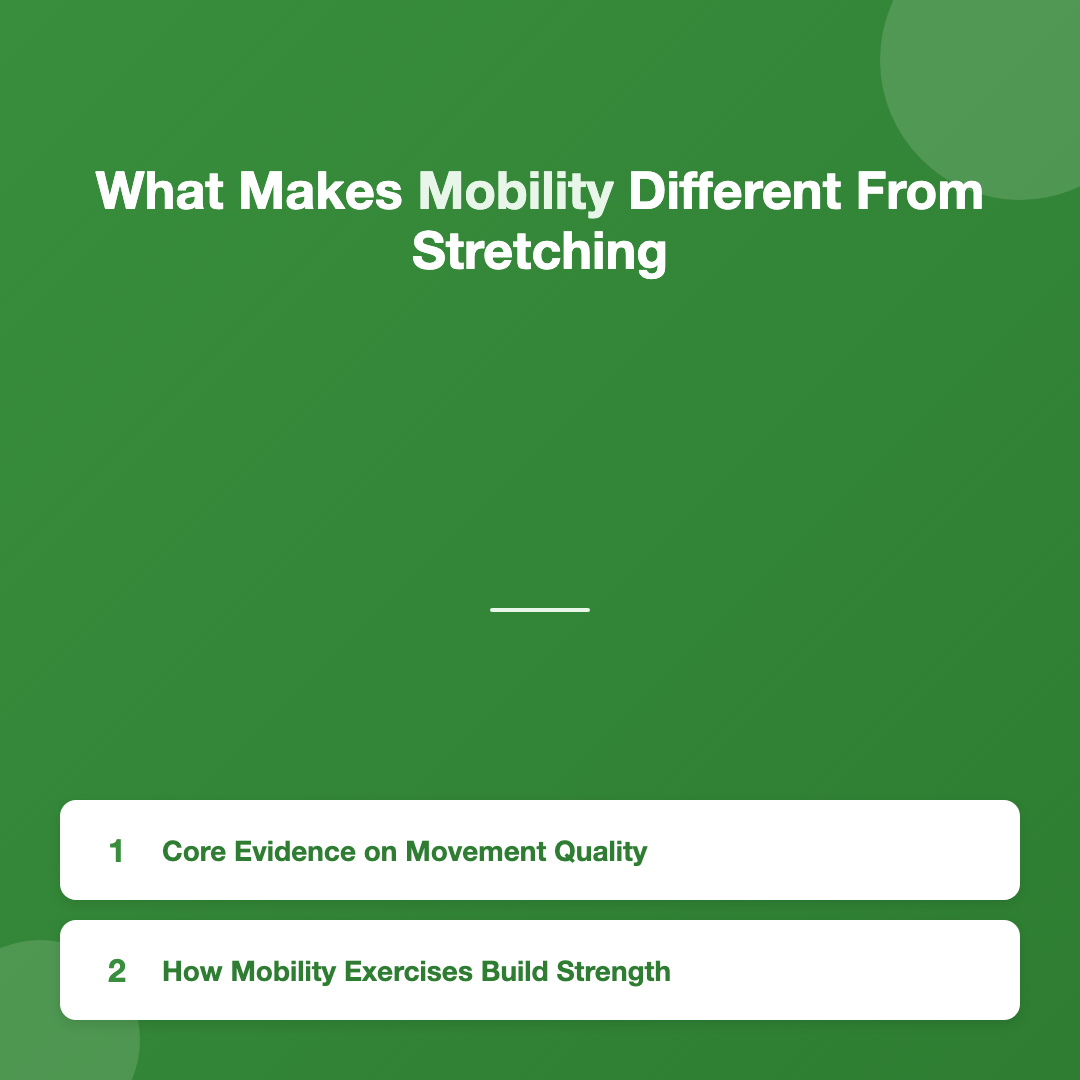 What Makes Mobility Different From Stretching - mobility exercises for beginners