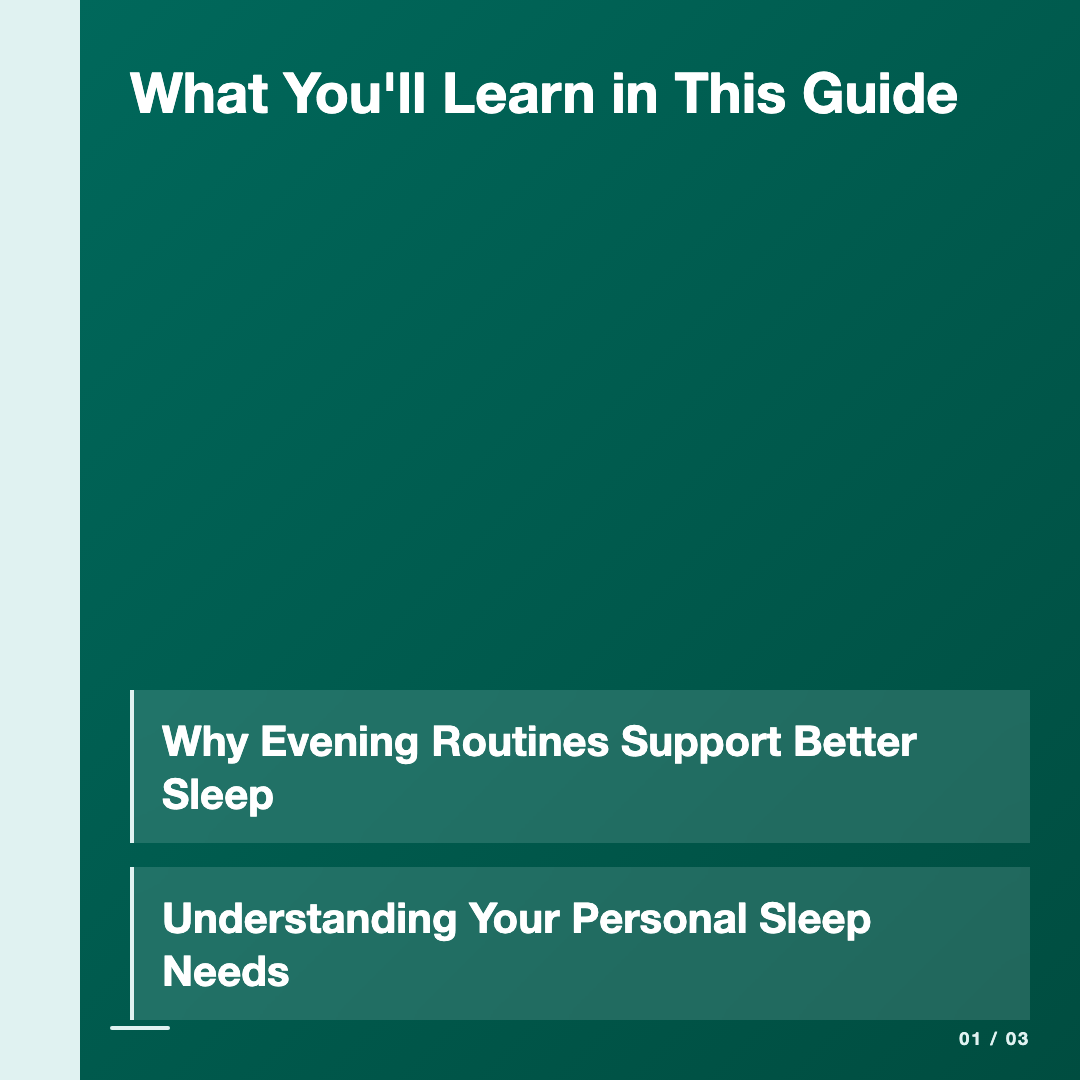 What You'll Learn in This Guide - how to build a calmer evening routine